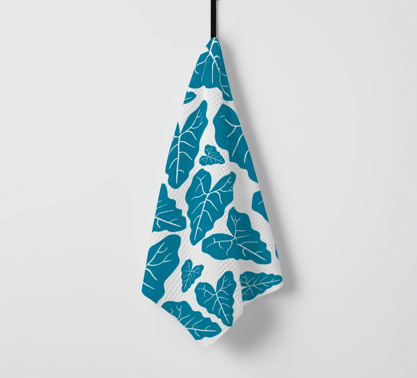 Blue leaves pattern torchon de baobabprintstore