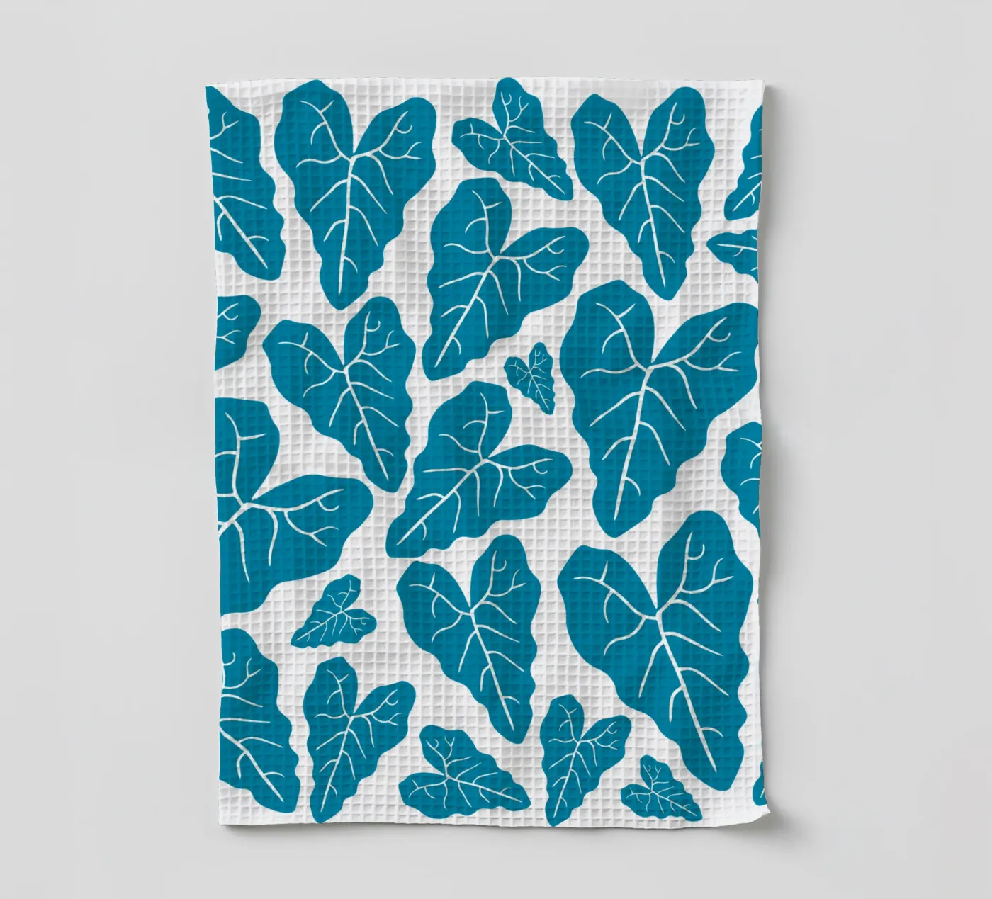 Blue leaves pattern torchon de baobabprintstore