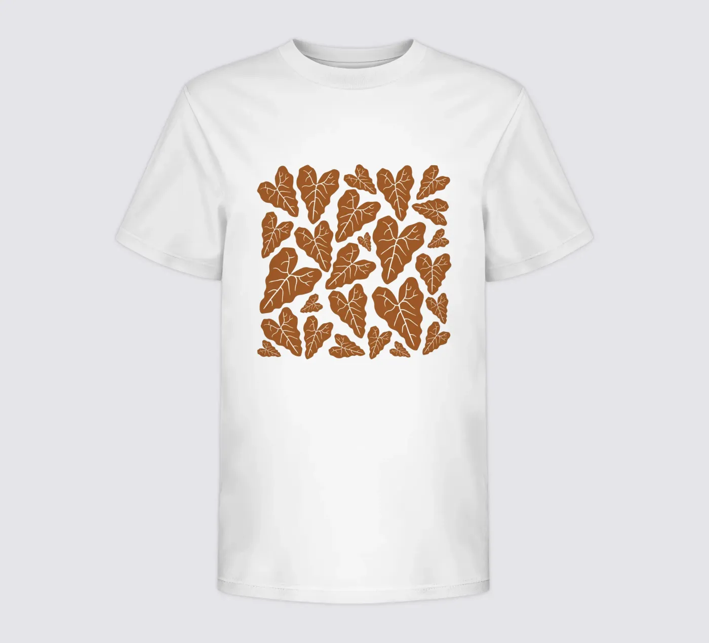 Brown leaves pattern Kinder T-Shirt von baobabprintstore