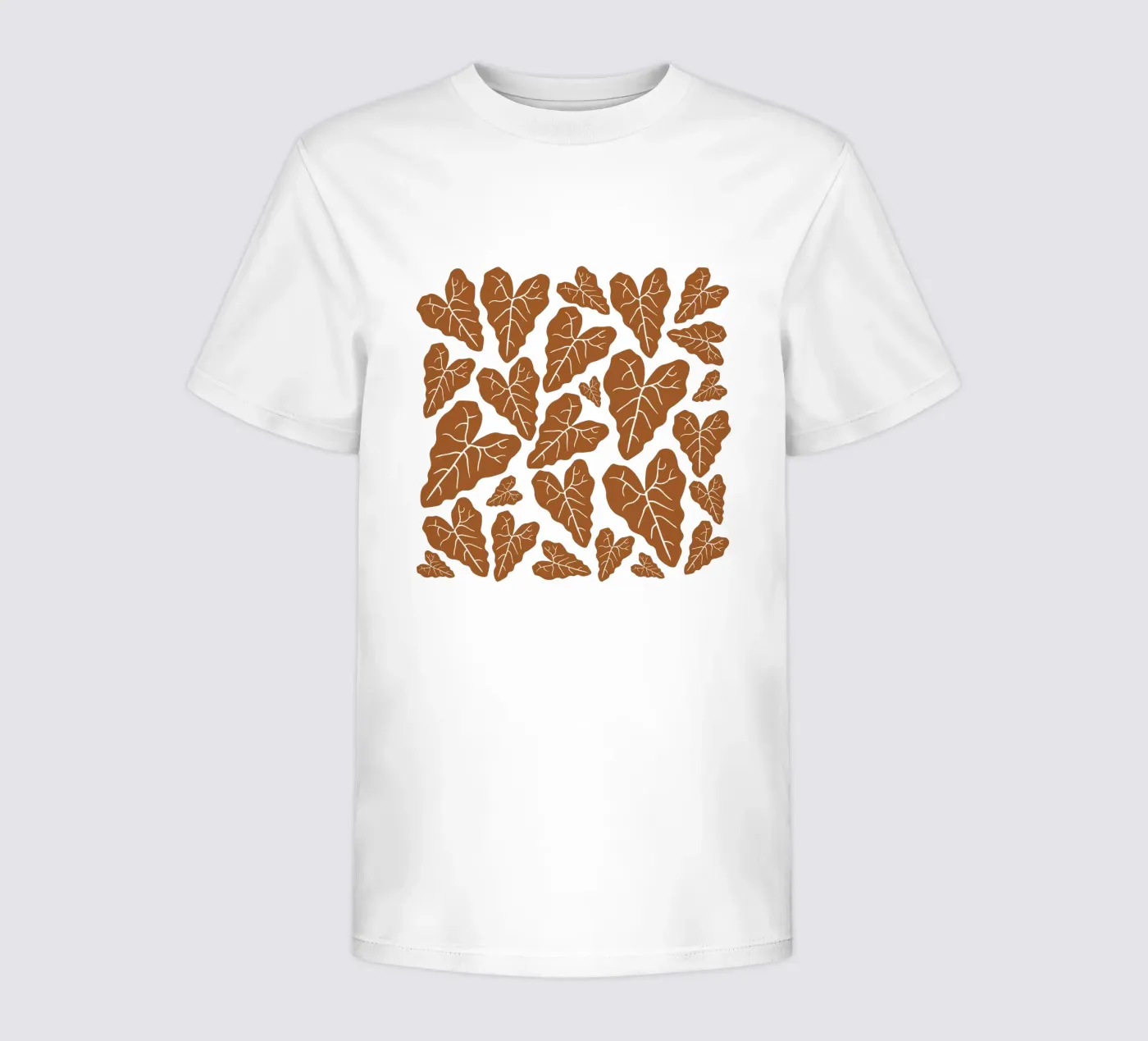 Brown leaves pattern Kinder T-Shirt von baobabprintstore