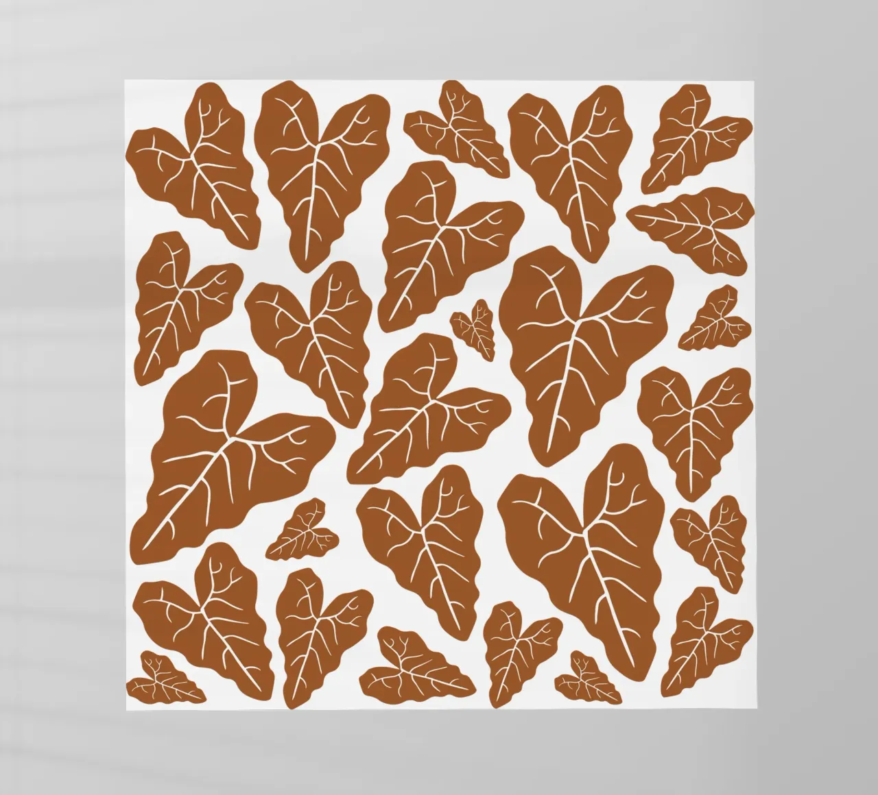 Brown leaves pattern pellicola backlit da baobabprintstore