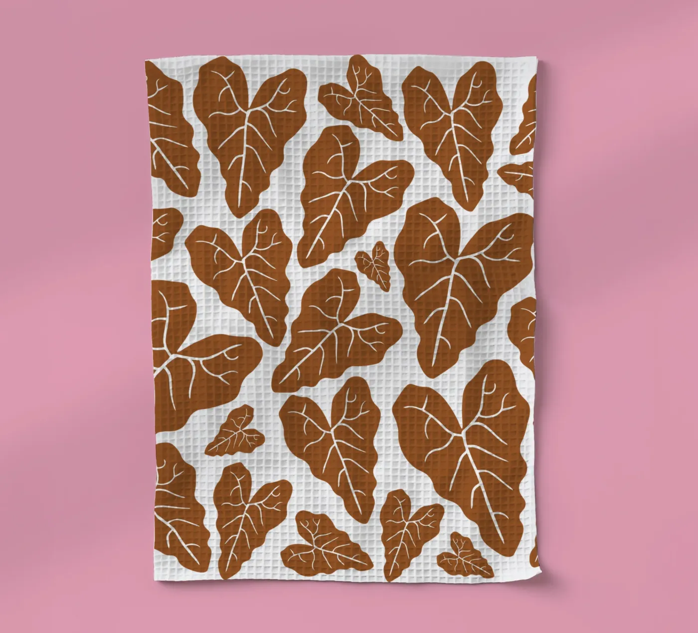 Brown leaves pattern Geschirrtuch von baobabprintstore