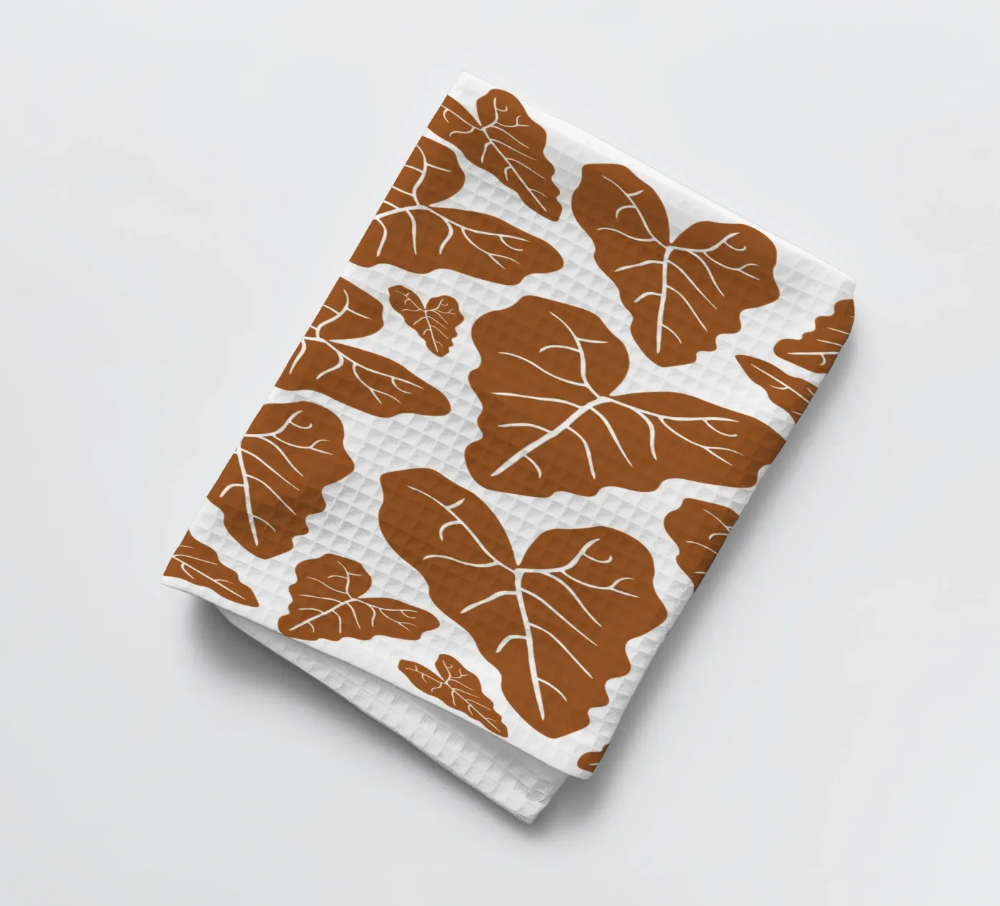 Brown leaves pattern Geschirrtuch von baobabprintstore