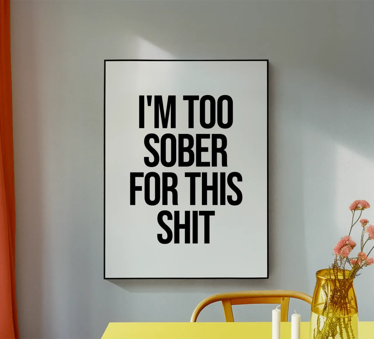 Sono troppo sobrio per queste citazioni di merda. plexiglass da Paigaam Studio