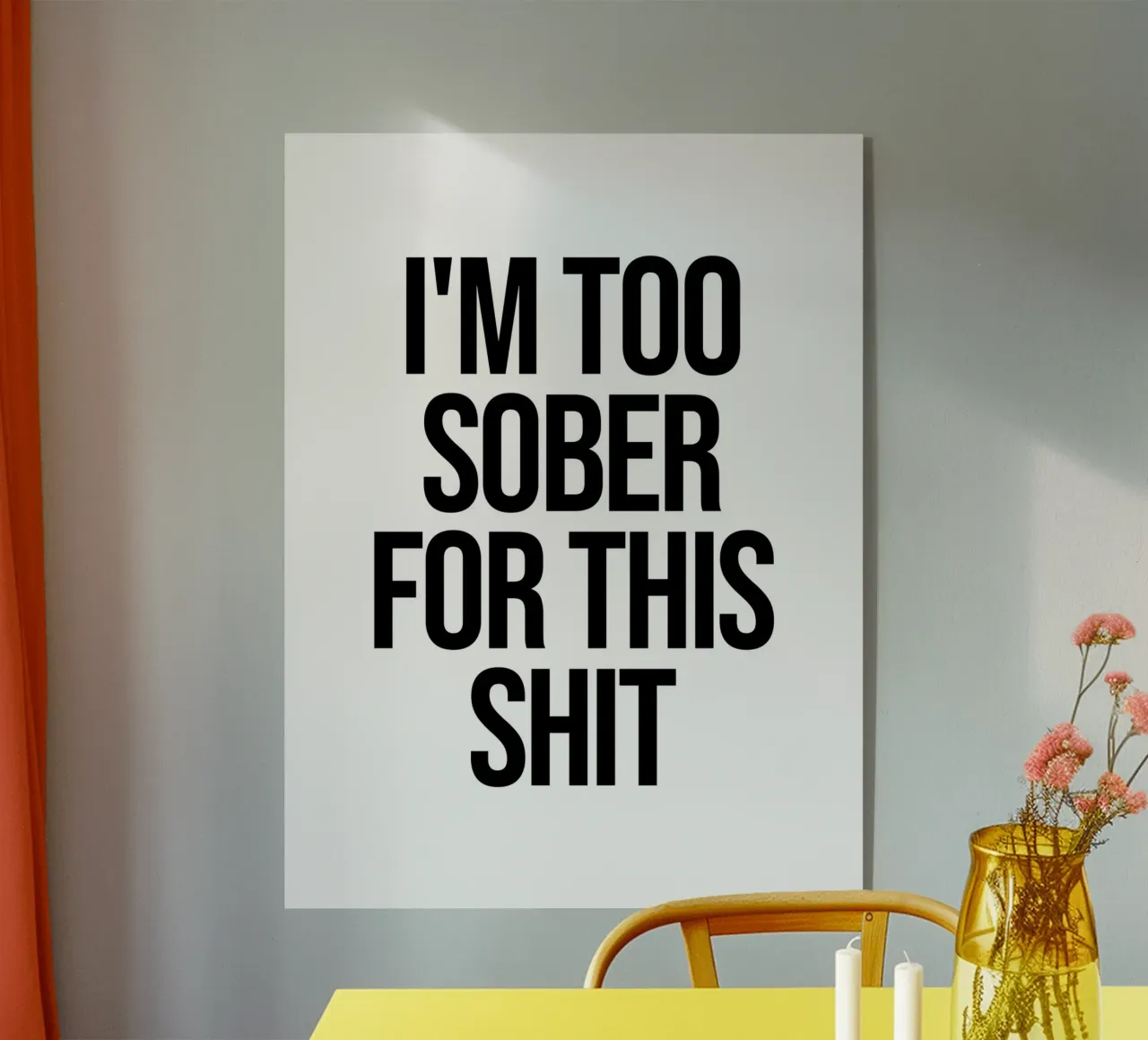Sono troppo sobrio per queste citazioni di merda. plexiglass da Paigaam Studio