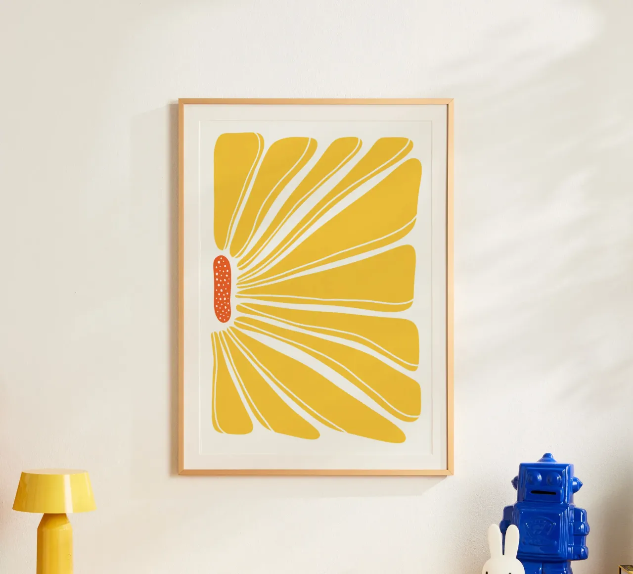 Floral sunshine poster with plastic frame by BAINAI KIDS