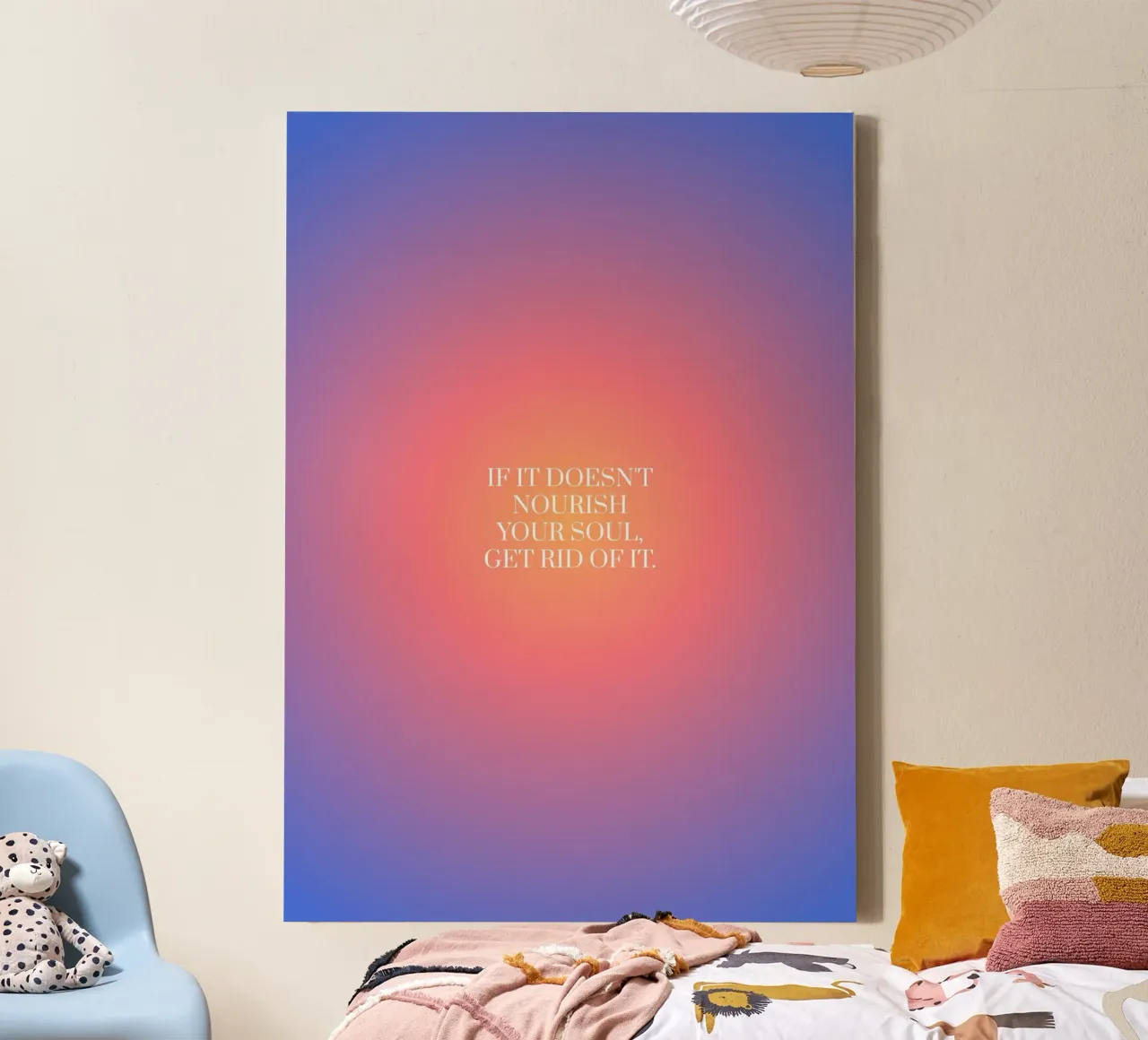 If it doesn't nourish you soul get rid of it quote canvas by Paigaam Studio