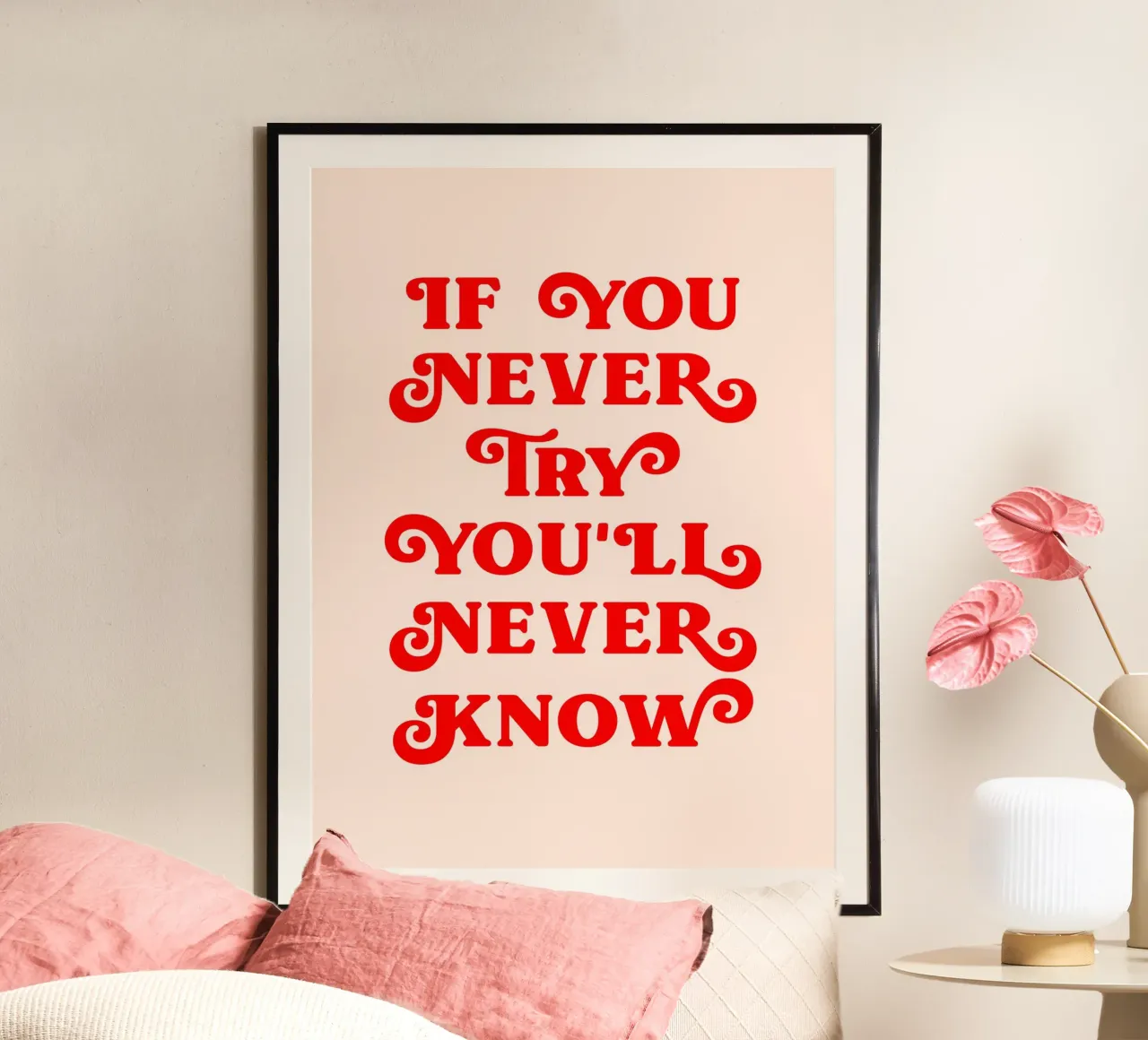 If you never try you'll never know quote hahnemühle by Paigaam Studio