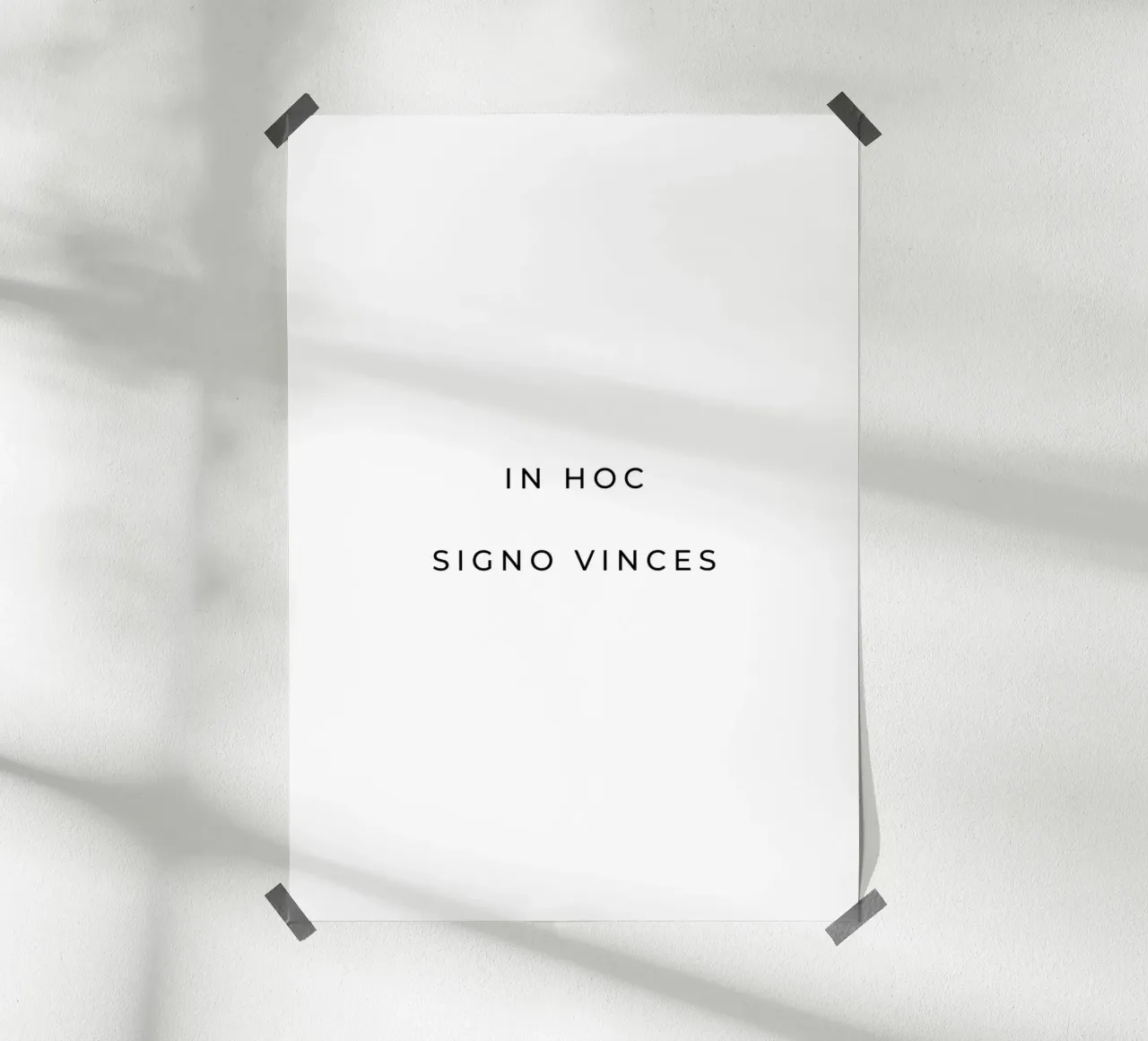 In hoc signo vinces - In diesem Zeichen sollst du siegen Zitat Poster von Paigaam Studio