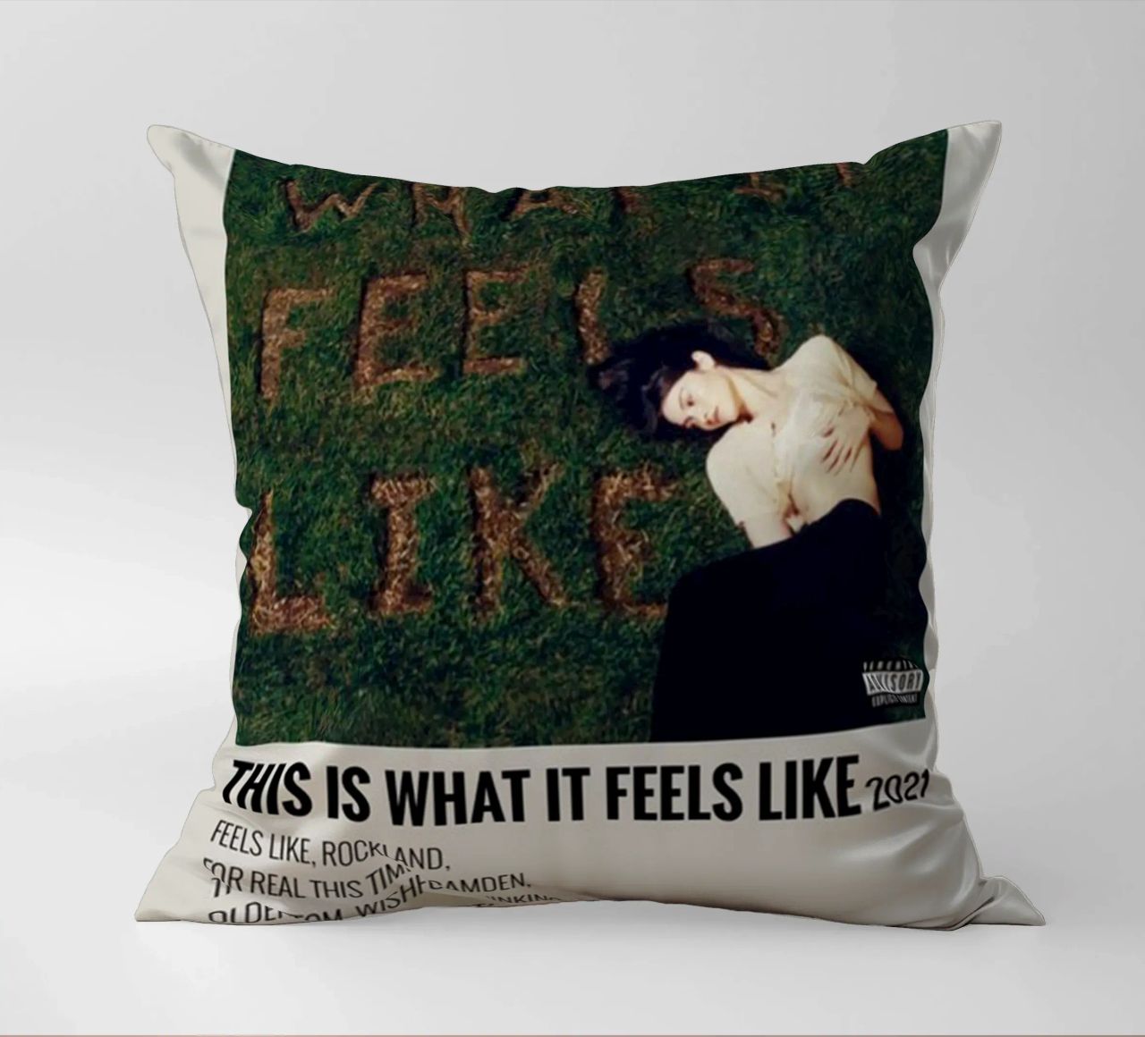 This Is What It Feels Like Gracie Abrams decorative cushion by SoundStudio