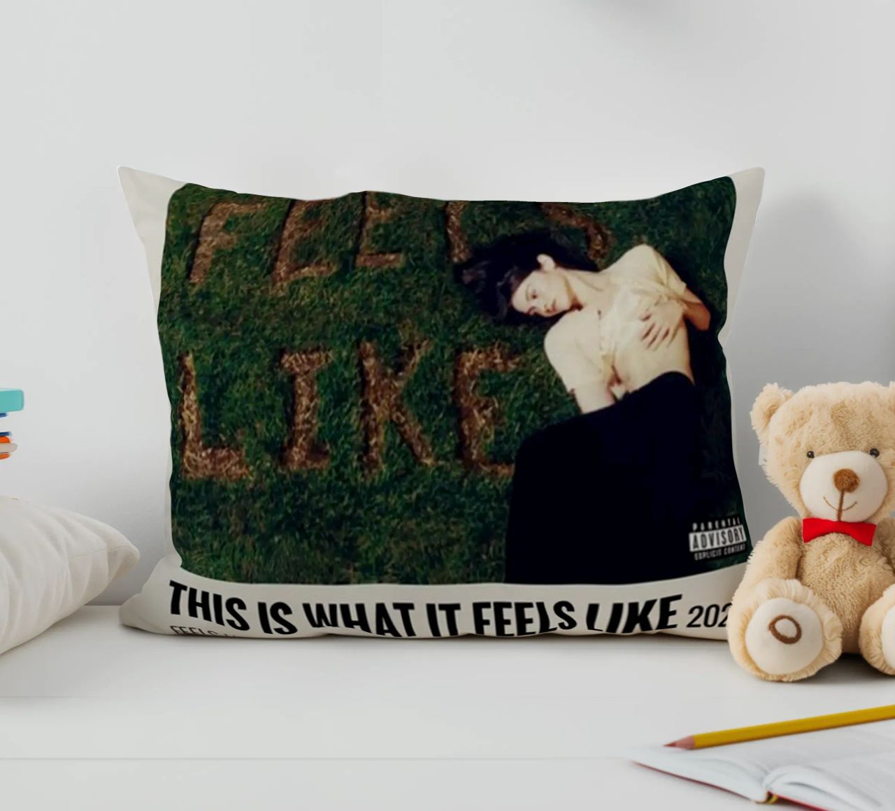 This Is What It Feels Like Gracie Abrams decorative cushion by SoundStudio