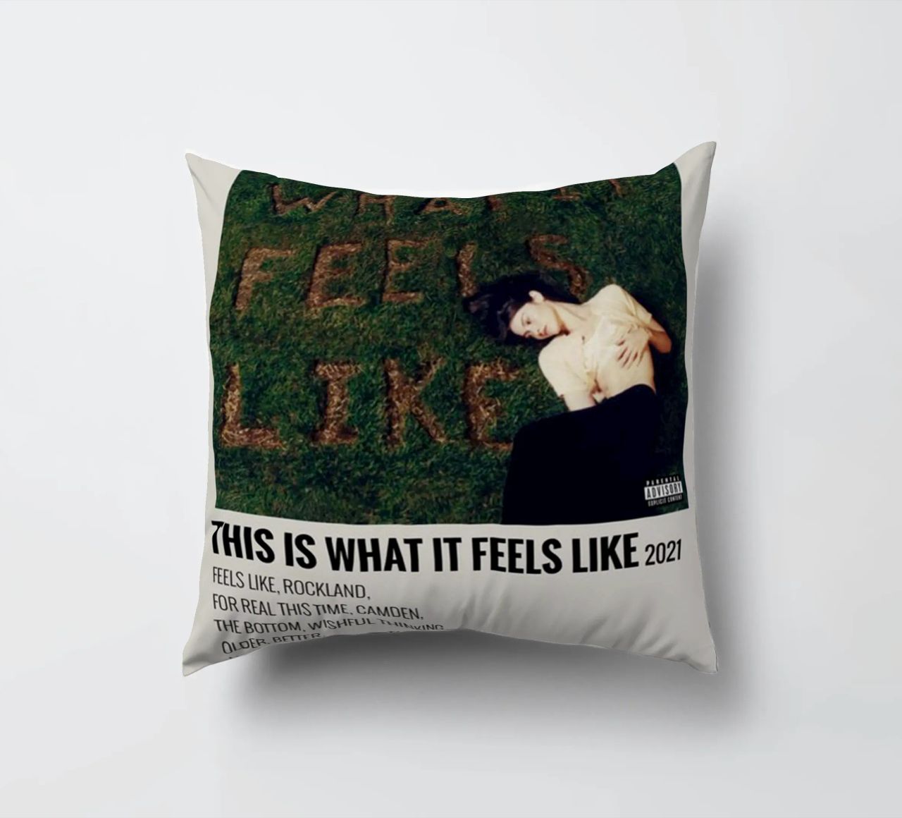 This Is What It Feels Like Gracie Abrams decorative cushion by SoundStudio