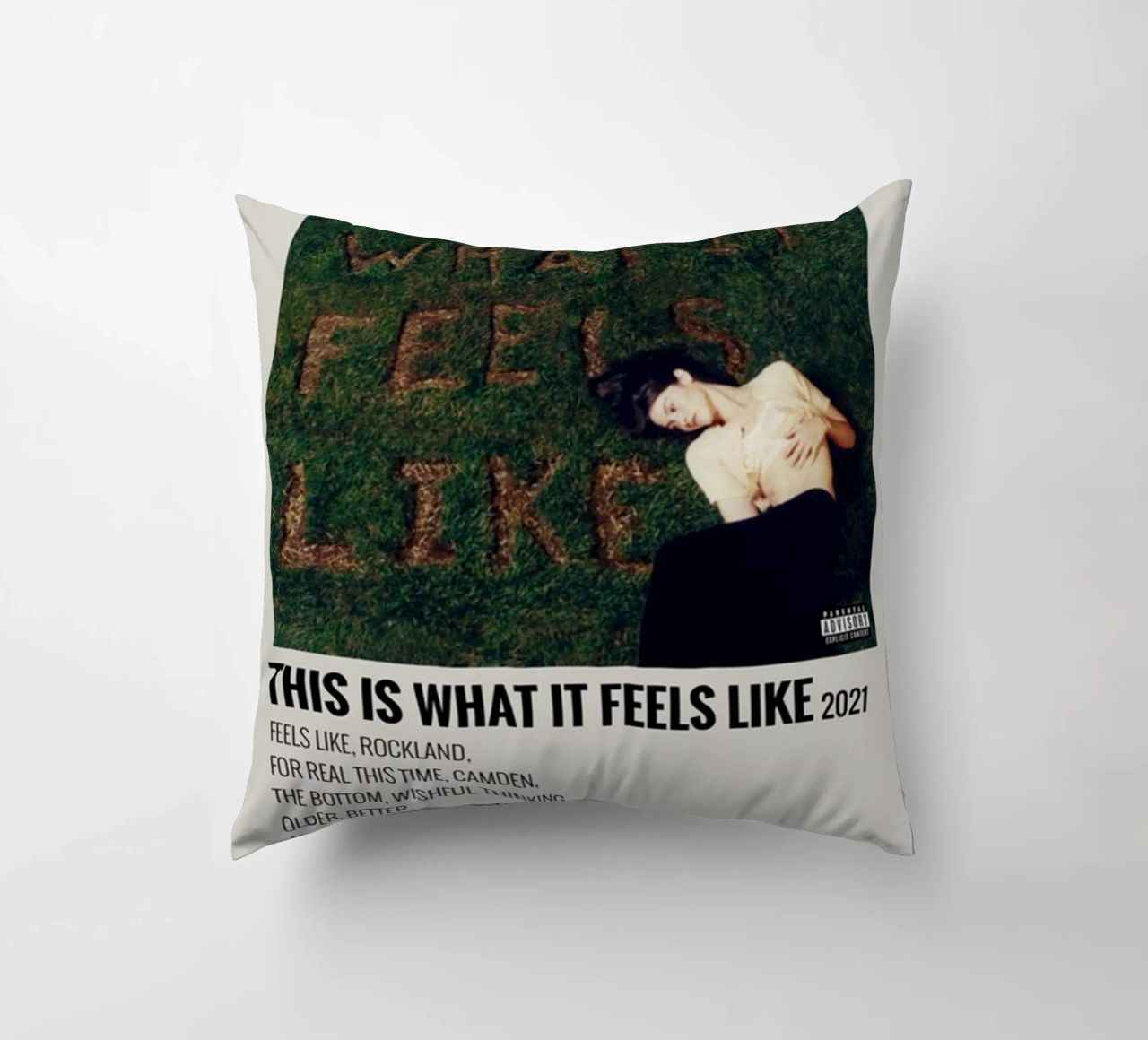 This Is What It Feels Like Gracie Abrams decorative cushion by SoundStudio