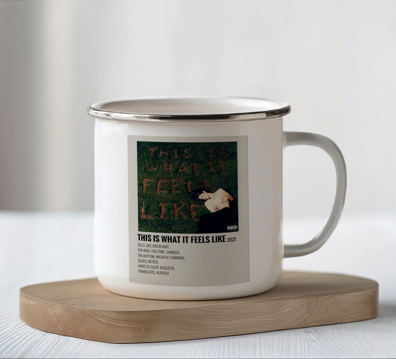This Is What It Feels Like Gracie Abrams enamel mug by SoundStudio