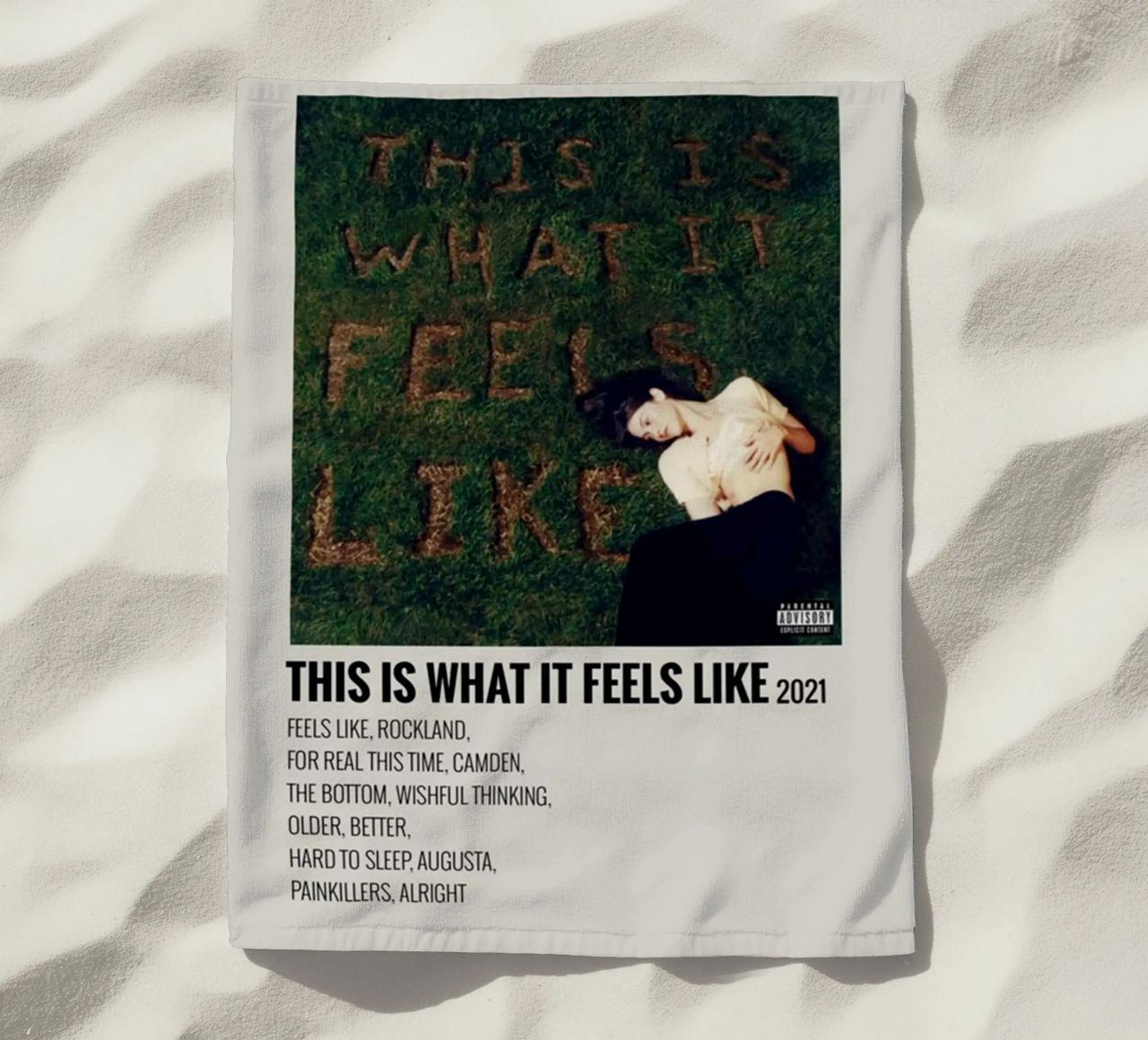 This Is What It Feels Like Gracie Abrams beach towel by SoundStudio