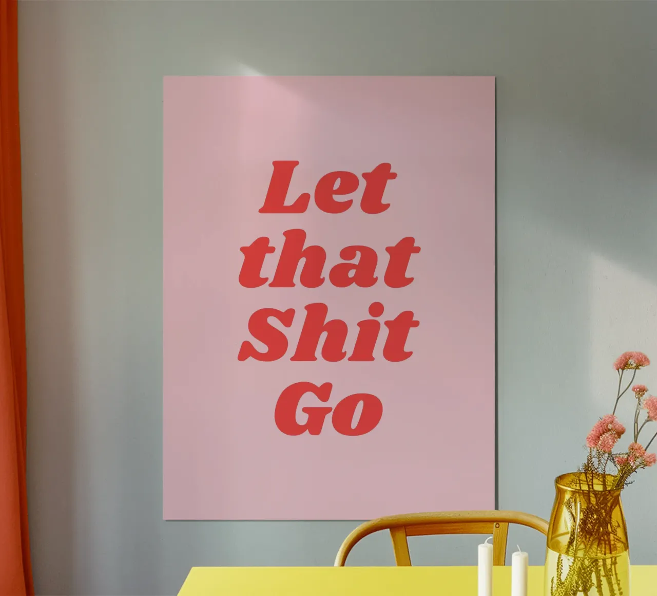 Citazione di Let that shit Go (dolce rosa) carta hahnemühle da Paigaam Studio