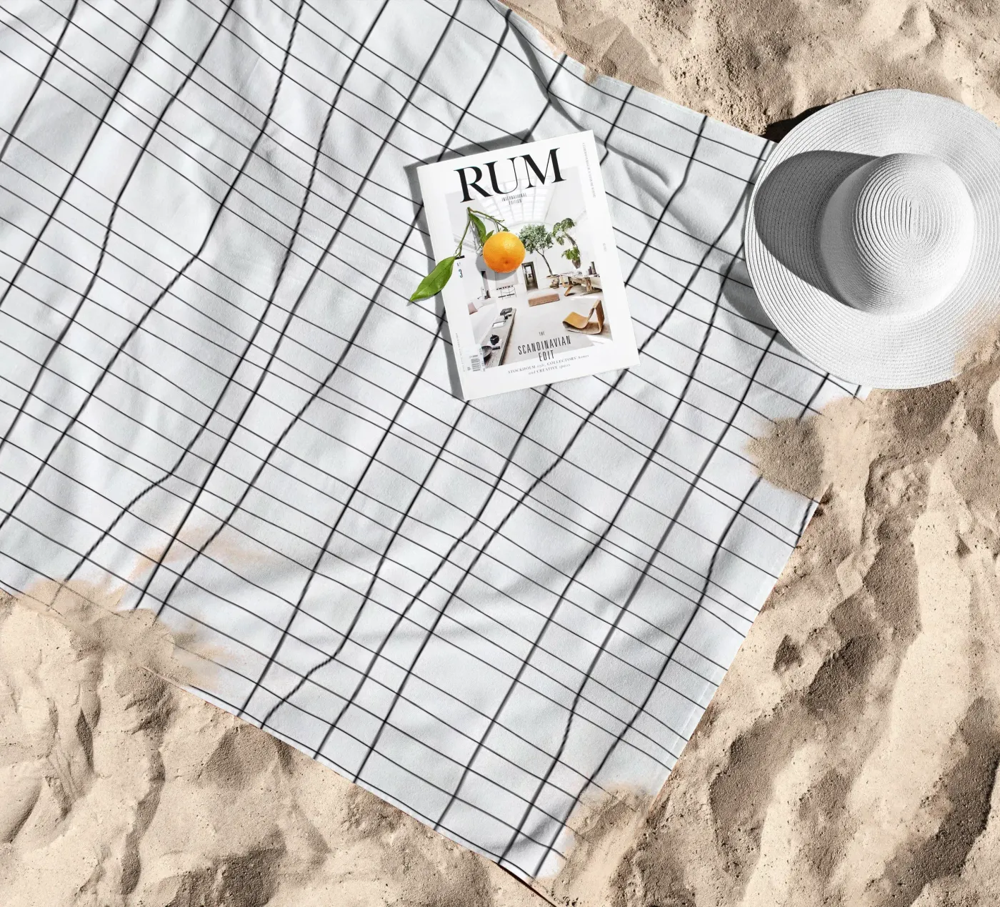 Grid beach towel by Studio Nahili