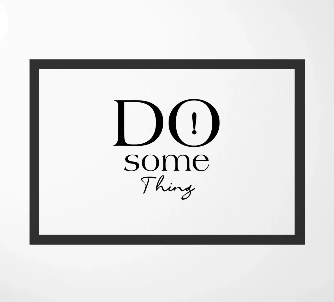Tipografia minimalista Do Some Thing zerbino da YV TYPOGRAPHY