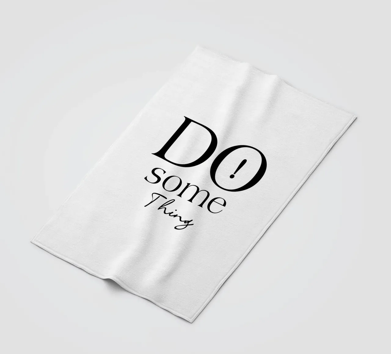 Tipografia minimalista Do Some Thing coperta in pile da YV TYPOGRAPHY