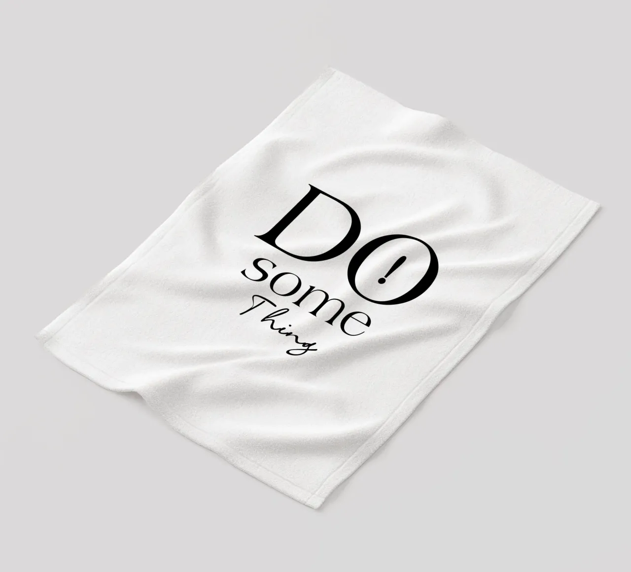 Tipografia minimalista Do Some Thing coperta in pile da YV TYPOGRAPHY