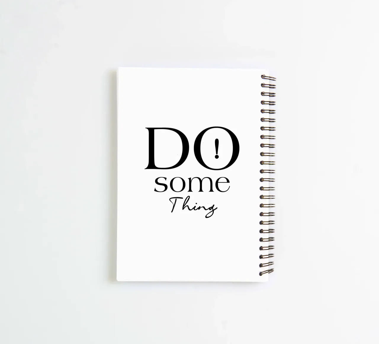 Do Some Thing Minimalist Typography spiral notebook by YV TYPOGRAPHY