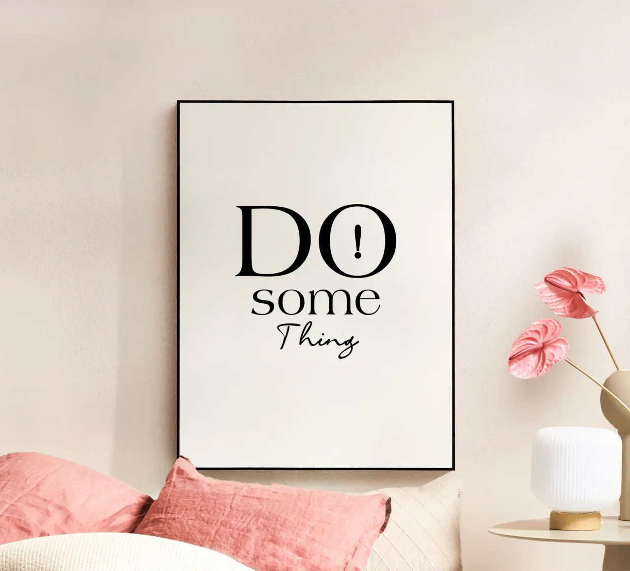 Tipografia minimalista Do Some Thing plexiglass da YV TYPOGRAPHY