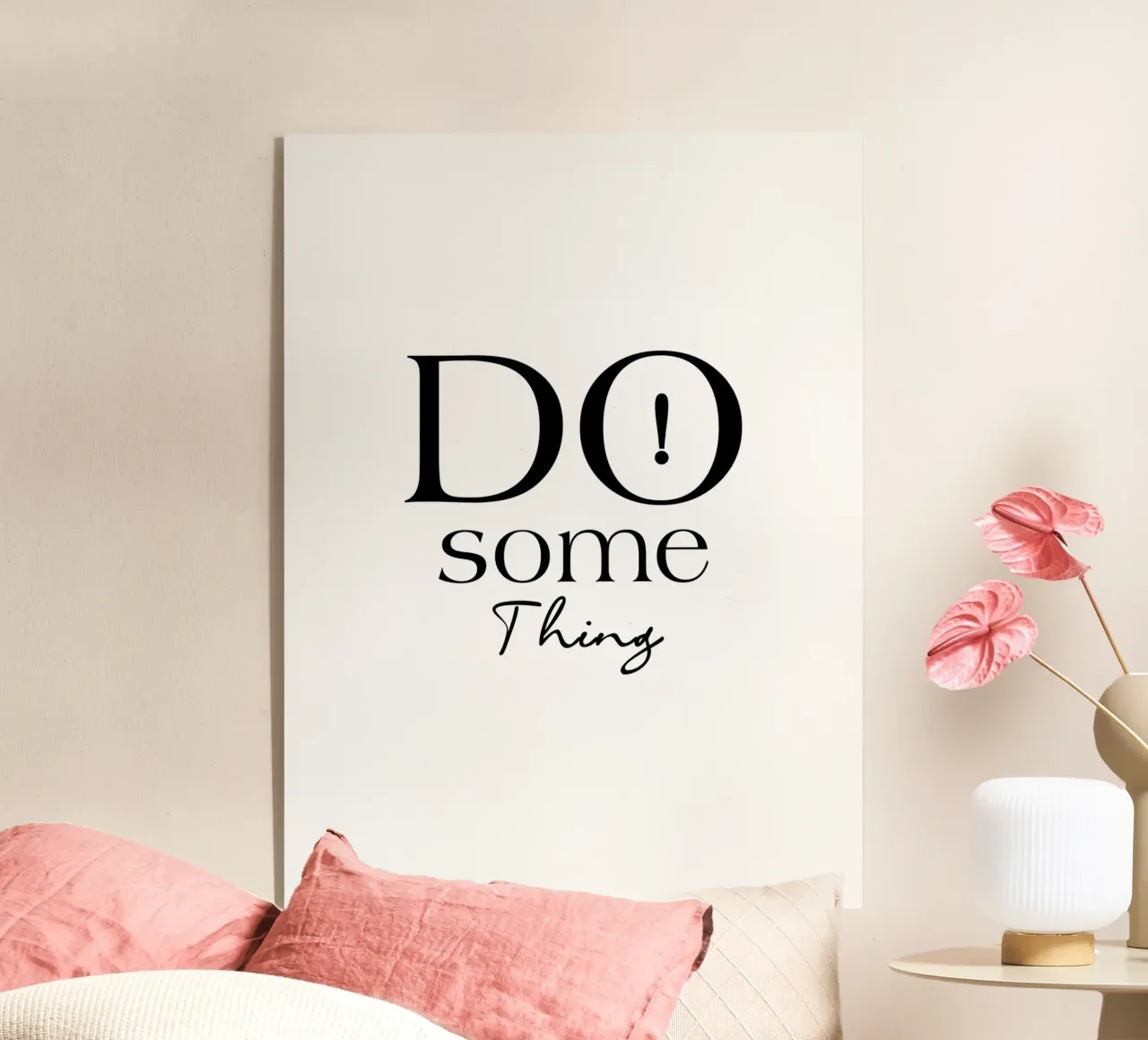 Tipografia minimalista Do Some Thing plexiglass da YV TYPOGRAPHY