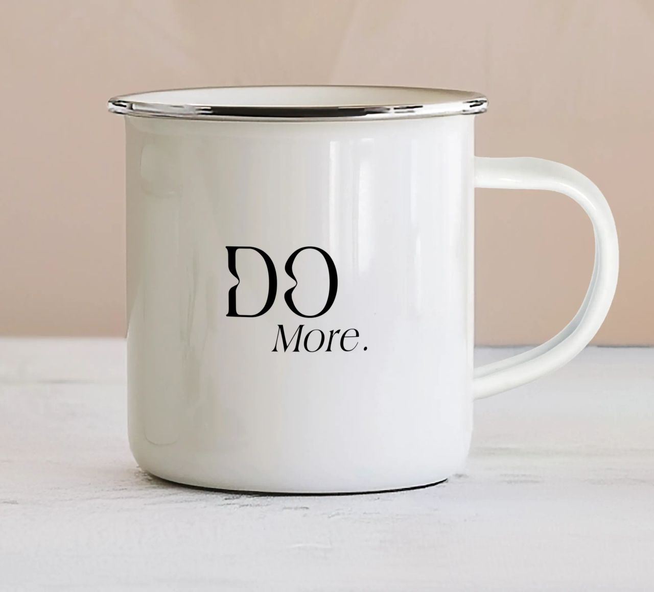 Fare di più Tipografia Semplice Elegante tazza in smalto da YV TYPOGRAPHY