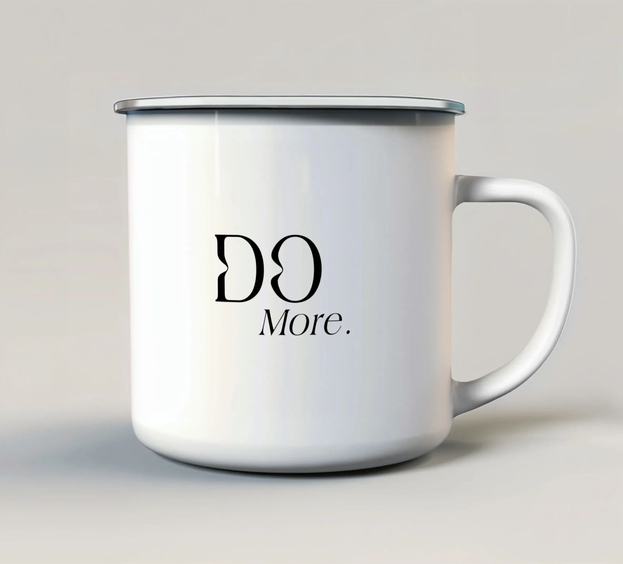 Fare di più Tipografia Semplice Elegante tazza in smalto da YV TYPOGRAPHY