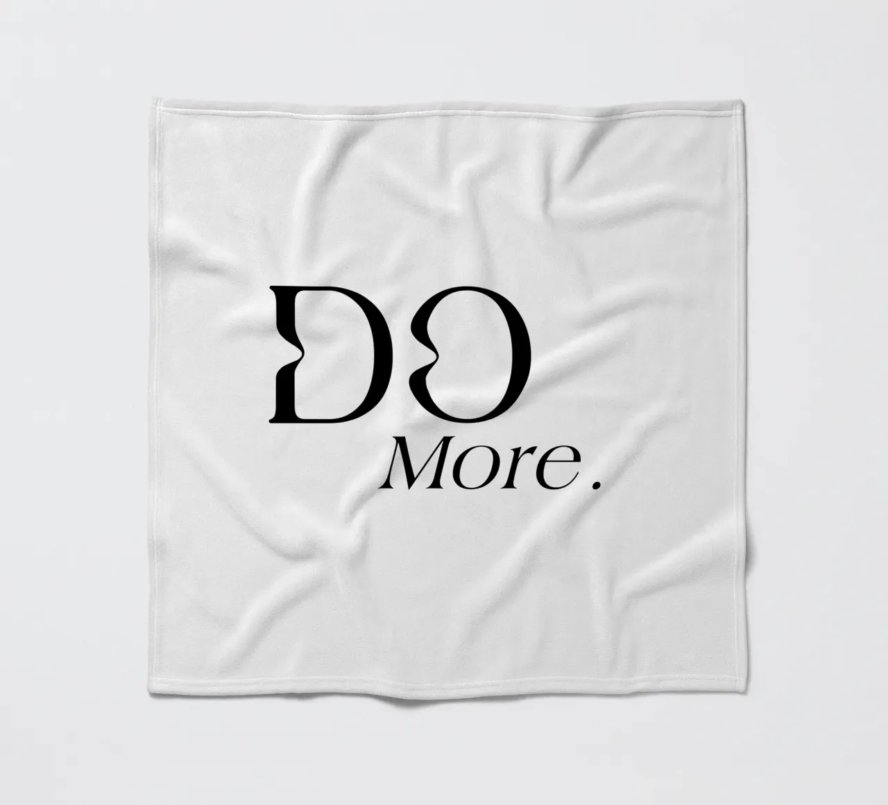Do More Typography Simple Elegant fleece blanket by YV TYPOGRAPHY