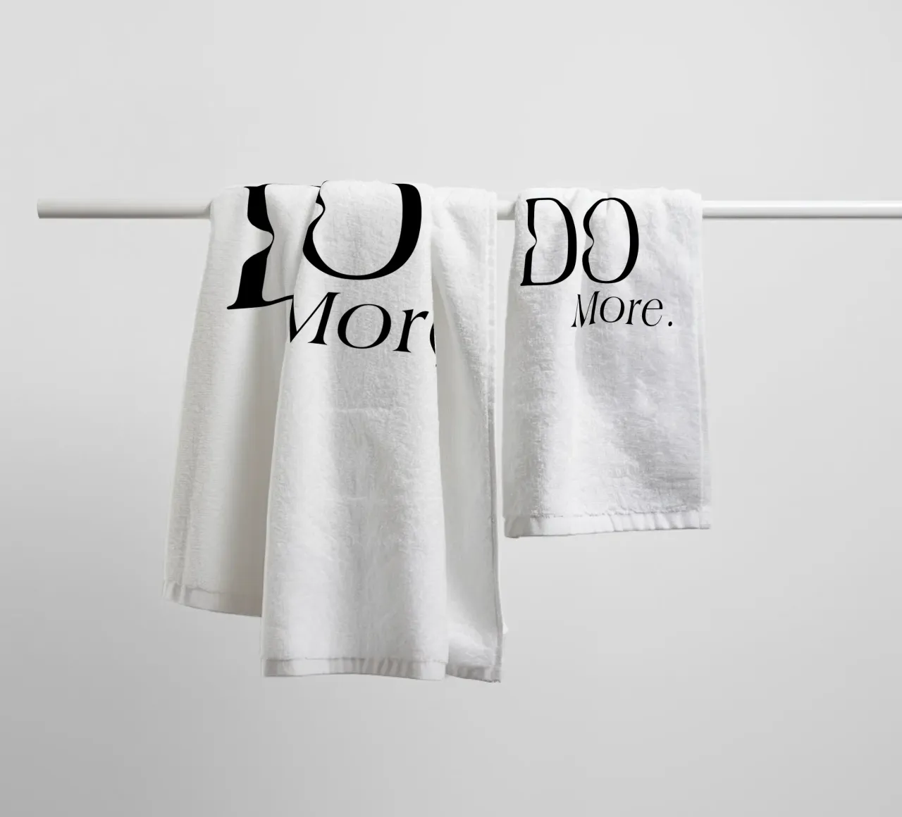 Do More Typography Simple Elegant towel by YV TYPOGRAPHY