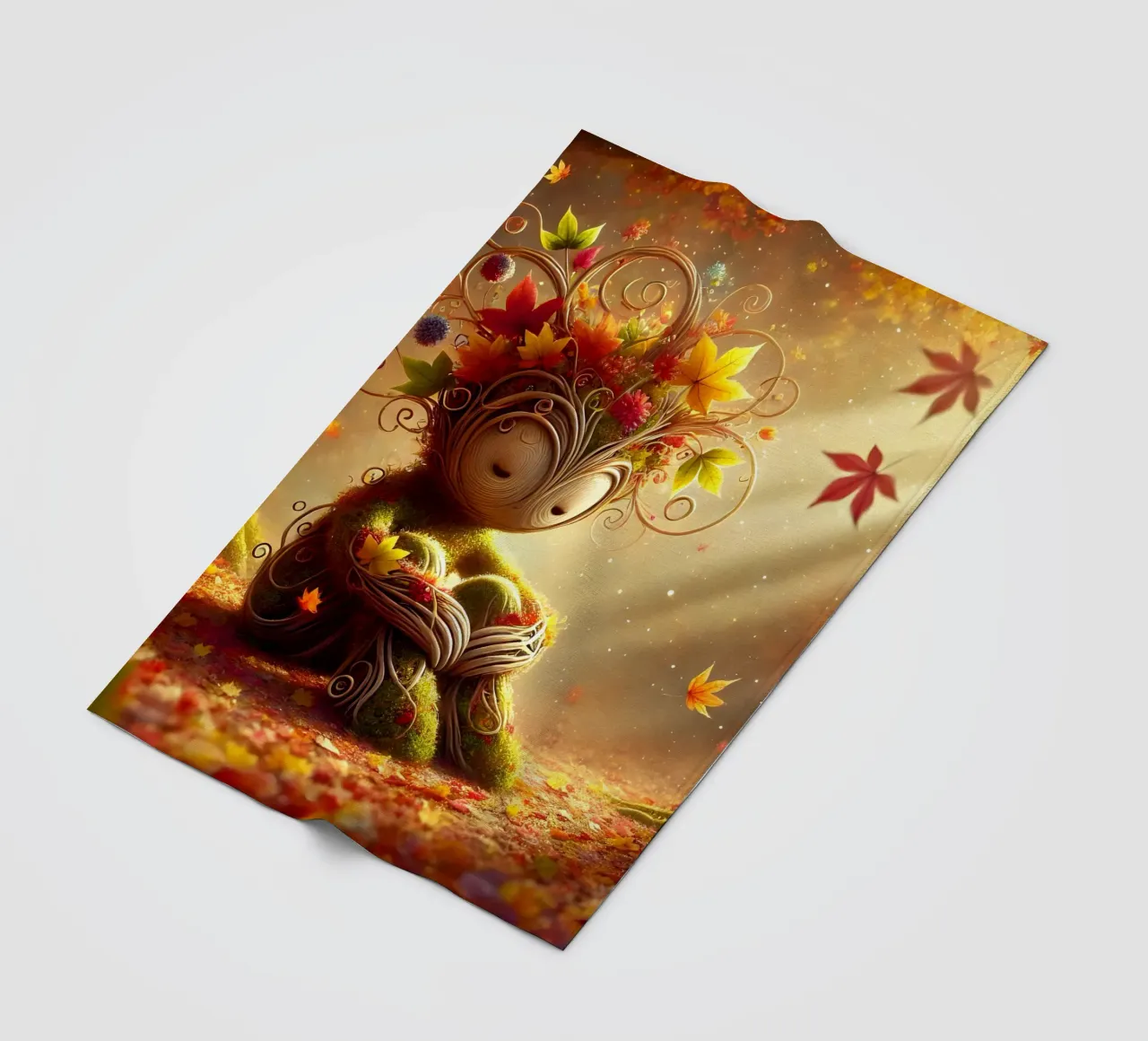 Twiglet fleece blanket by Twinkle Art Studio