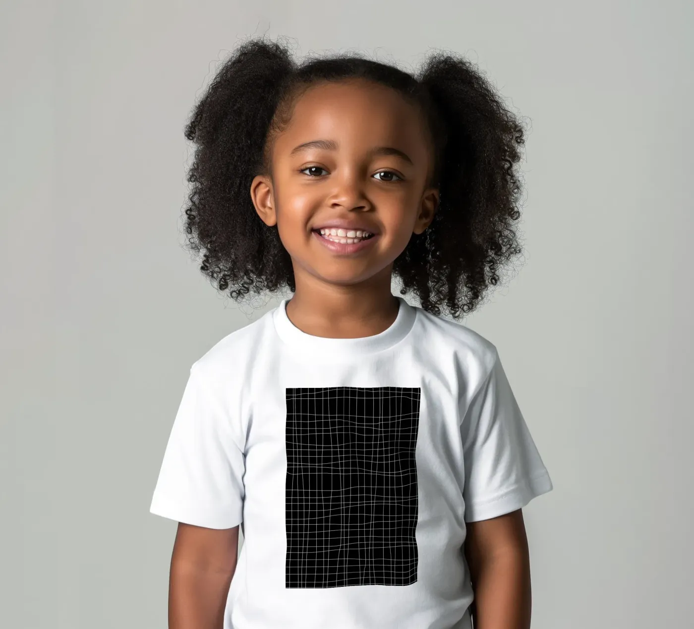 Grid Black t-shirt bambini da Studio Nahili