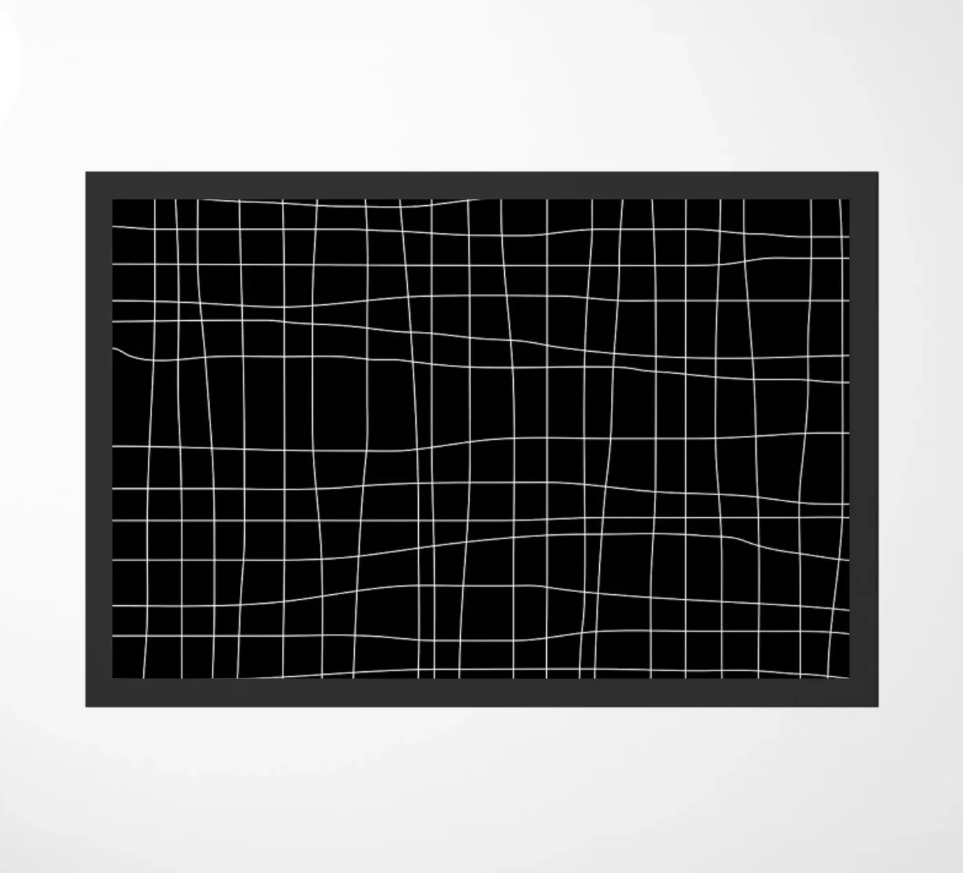 Grid Black doormat by Studio Nahili