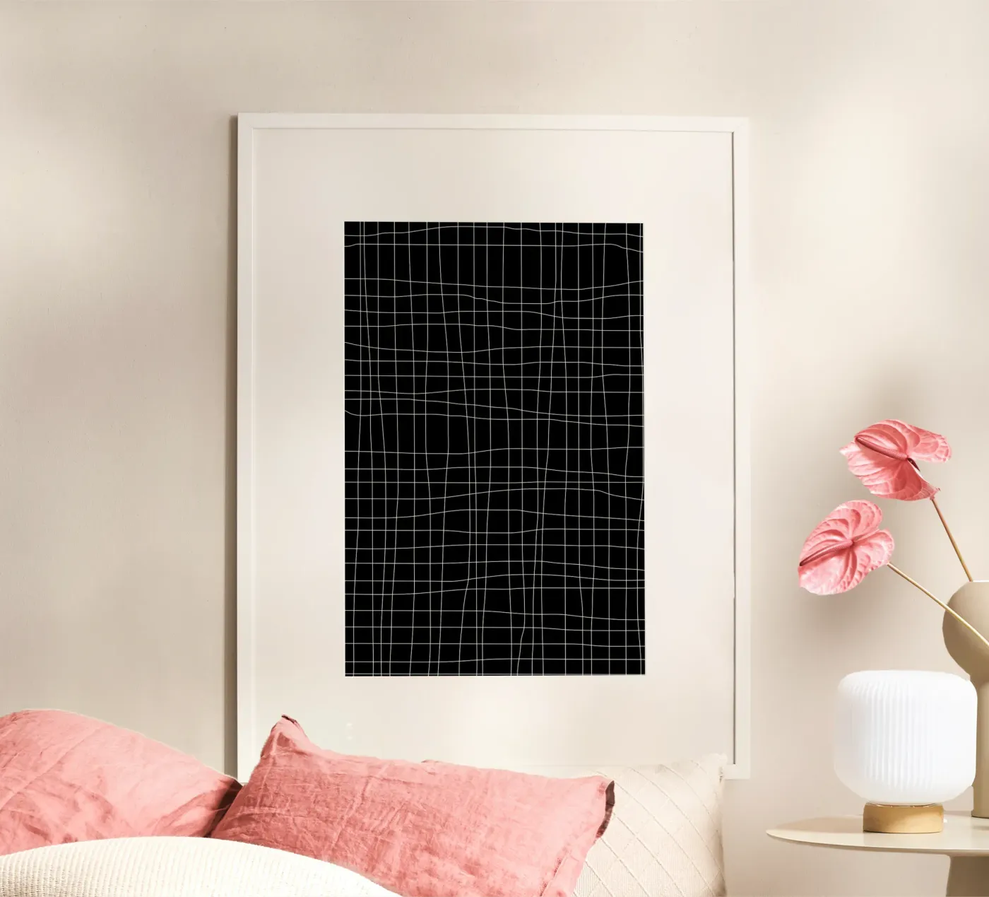 Grid Black Poster von Studio Nahili