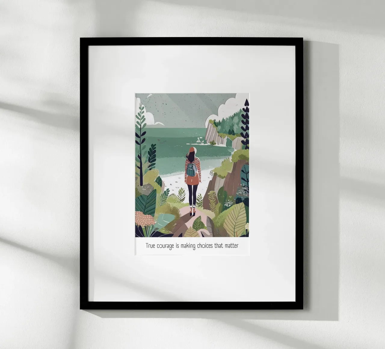 True Courage – Inspirational Wall Art poster con telaio in plastica da Hightown Design