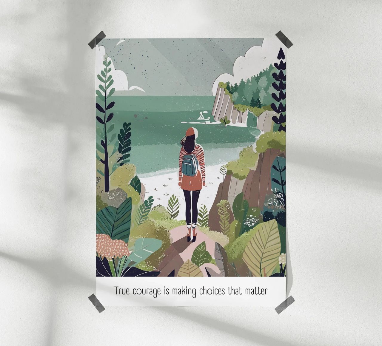 True Courage – Inspirational Wall Art Poster von Hightown Design