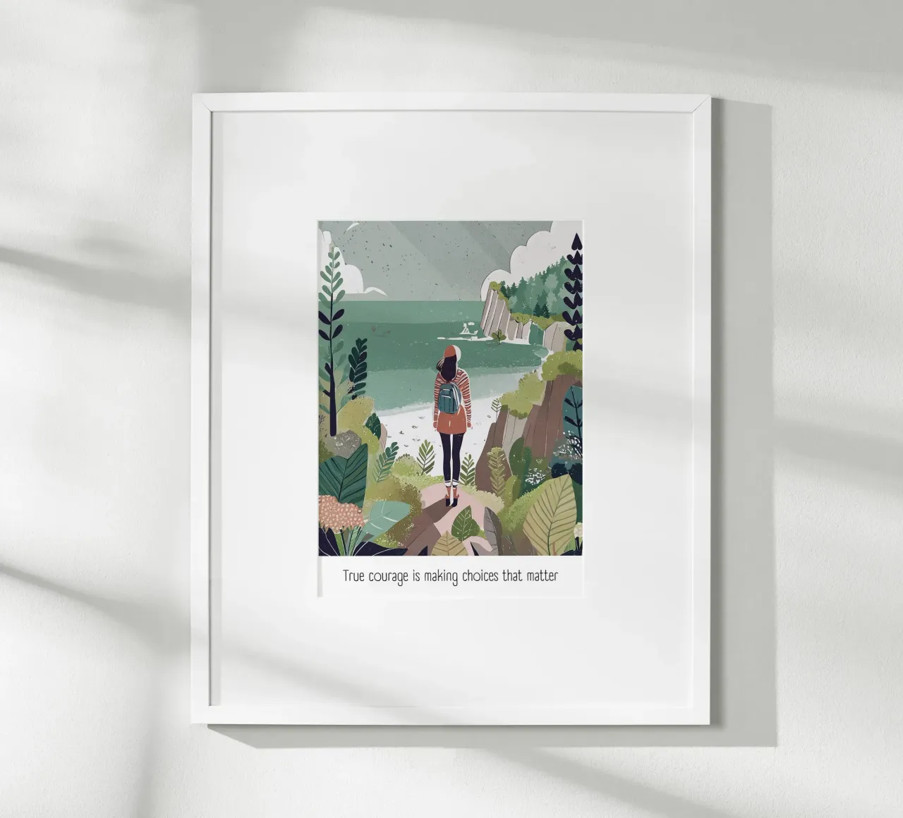 True Courage – Inspirational Wall Art poster con telaio in plastica da Hightown Design