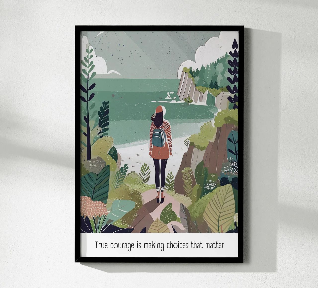 True Courage – Inspirational Wall Art Poster von Hightown Design