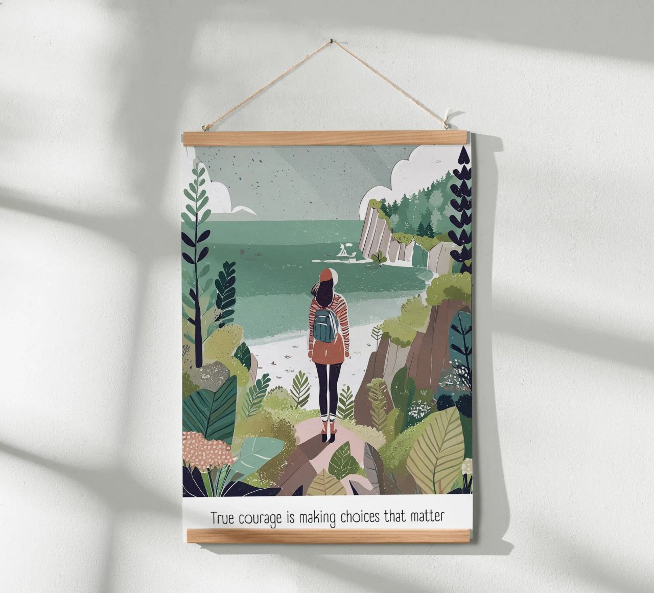 True Courage – Inspirational Wall Art Poster von Hightown Design