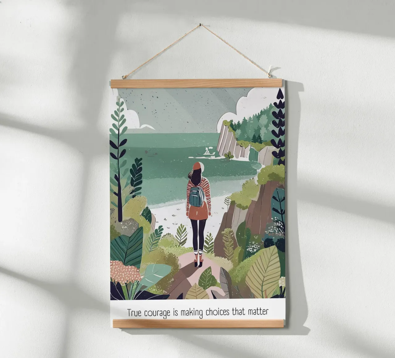 True Courage – Inspirational Wall Art poster con telaio in plastica da Hightown Design