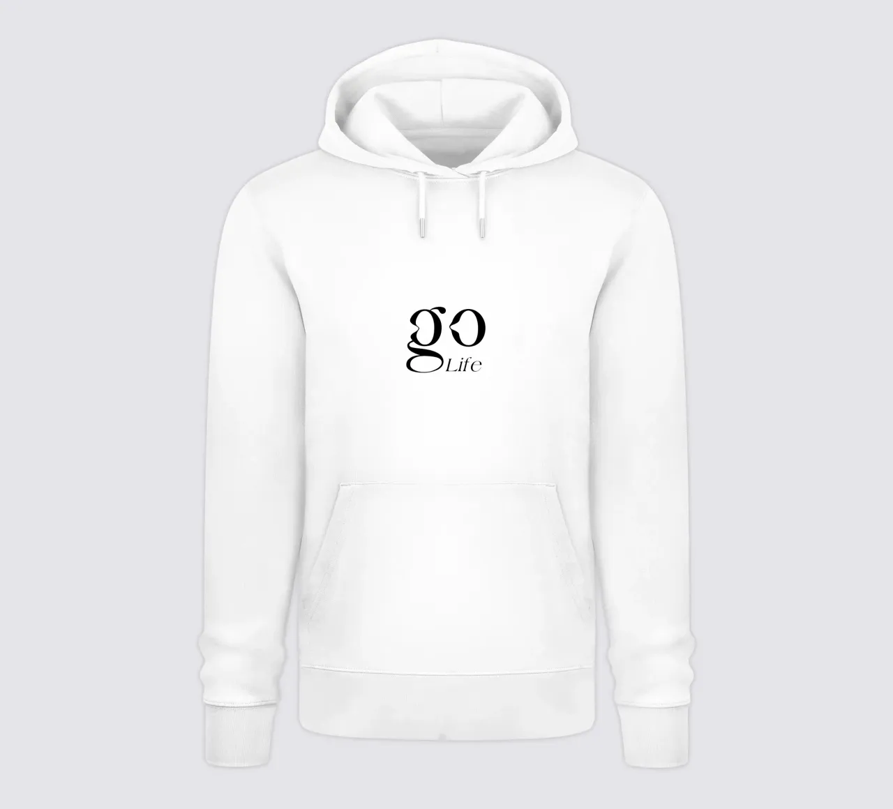 Tipografia semplice Go Life felpa con cappuccio da YV TYPOGRAPHY