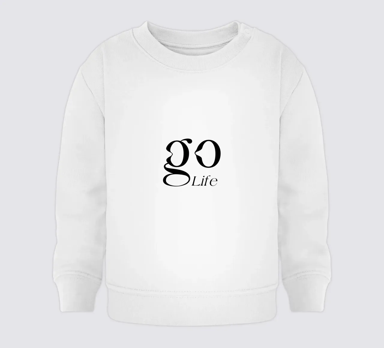 Tipografia semplice Go Life felpa neonato da YV TYPOGRAPHY