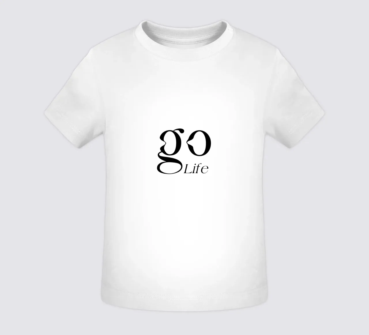 Tipografia semplice Go Life maglietta neonato da YV TYPOGRAPHY