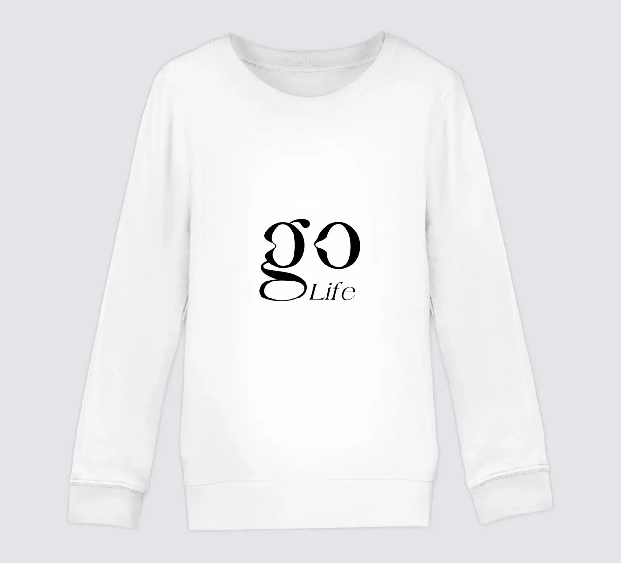 Tipografia semplice Go Life felpa bambino da YV TYPOGRAPHY