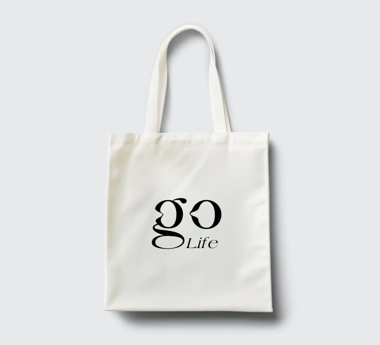 Tipografia semplice Go Life borsa in juta da YV TYPOGRAPHY