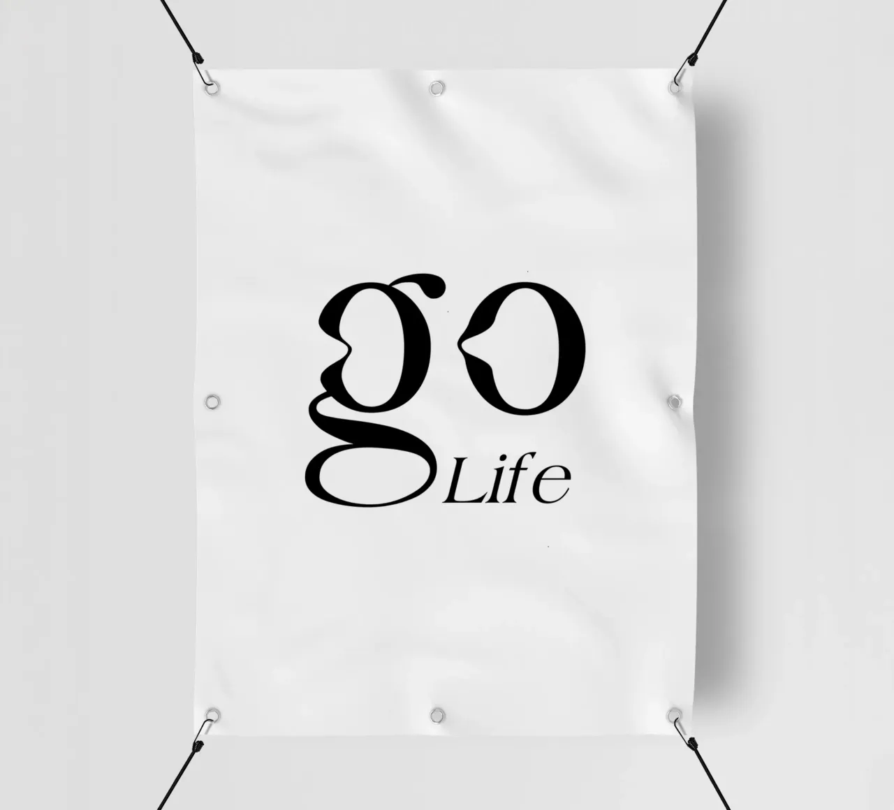Tipografia semplice Go Life telo in pvc da YV TYPOGRAPHY
