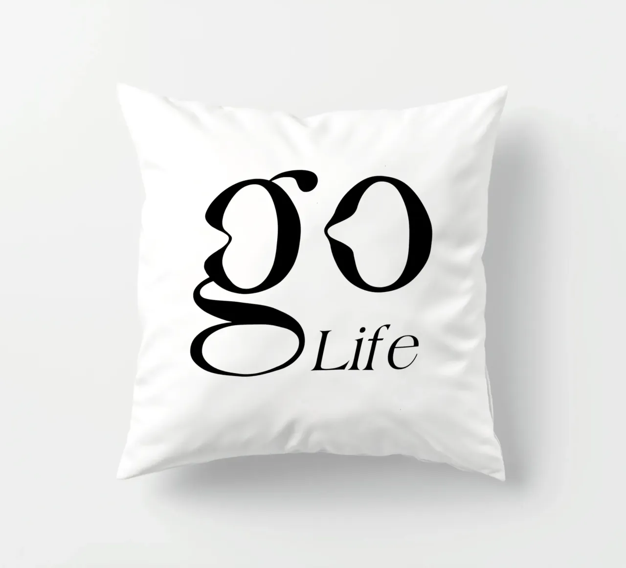 Tipografia semplice Go Life cuscino da YV TYPOGRAPHY