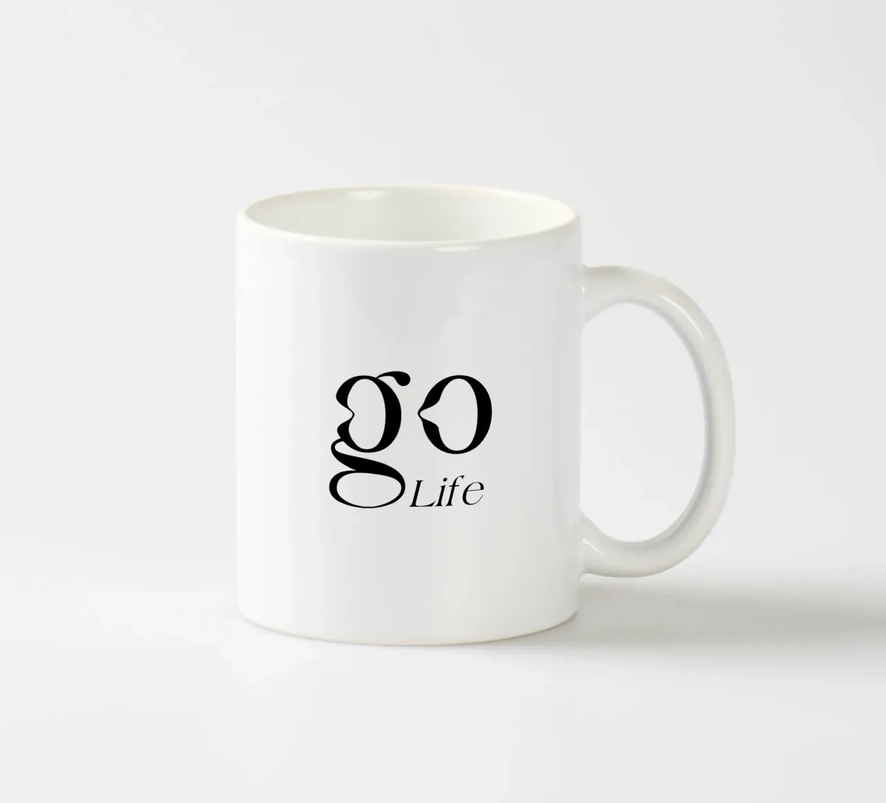 Tipografia semplice Go Life tazza in ceramica da YV TYPOGRAPHY