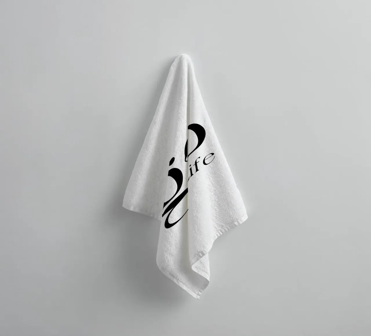 Tipografia semplice Go Life asciugamano da bagno da YV TYPOGRAPHY